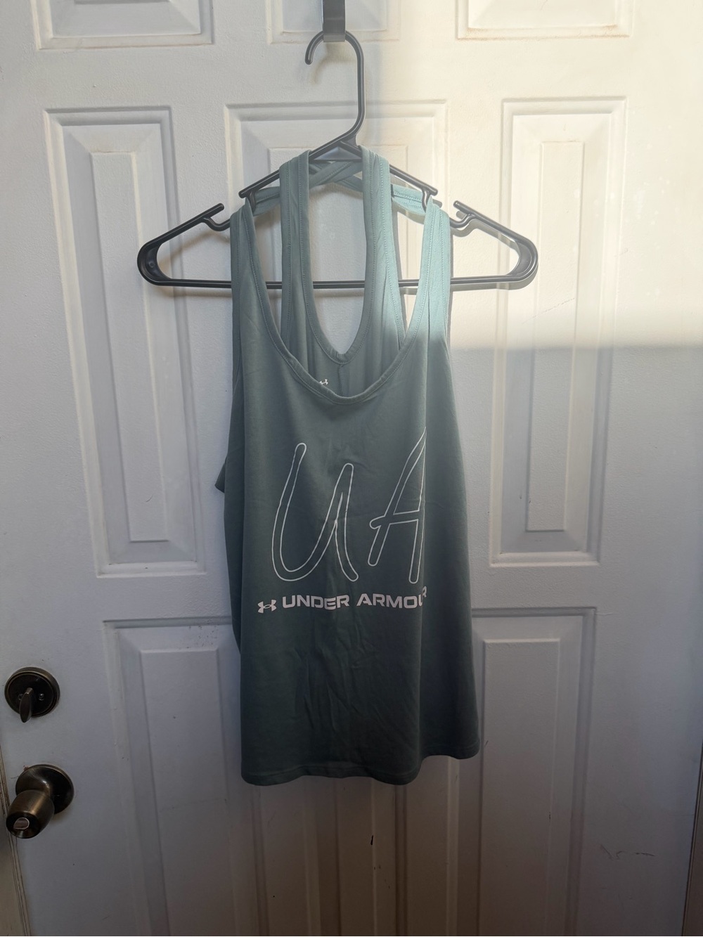 Under Armour Sage Green Graphic Racerback Tank
